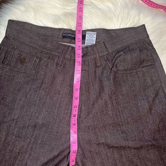Rocawear chocolate brown denim shorts sz 34 - Picture 5 of 6